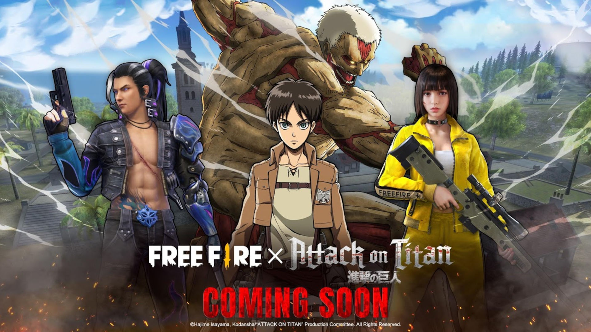 Attack on Titan y Free Fire tendrán un crossover épico en ...