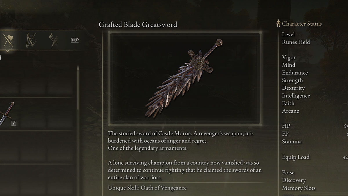 Elden ring grafted blade greatsword