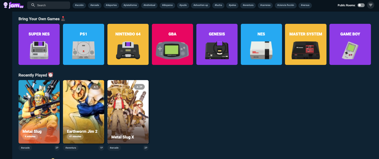 Jam.gg te deja jugar gratis al KOF y Metal Slug entre otros Gamers Unite