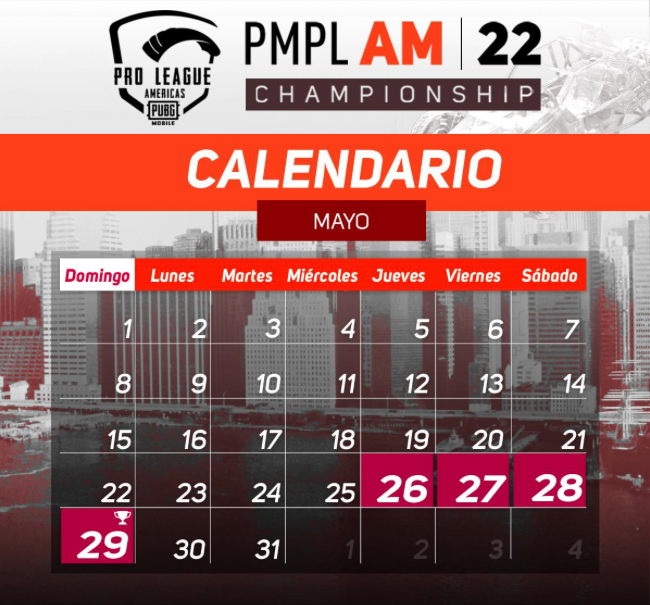 PUBG Mobile calendario 2022