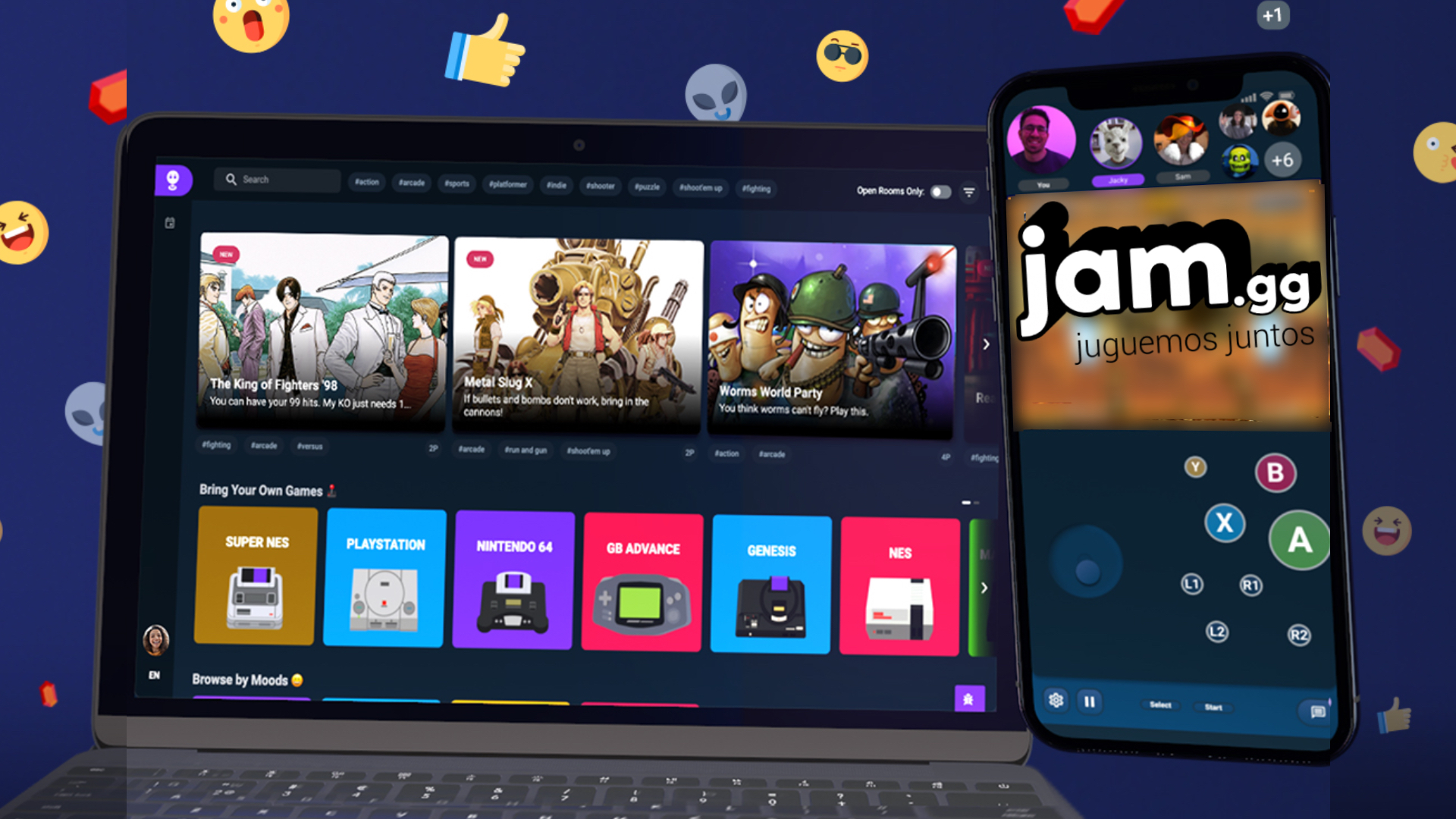 Jam.gg te deja jugar gratis al KOF y Metal Slug entre otros Gamers Unite